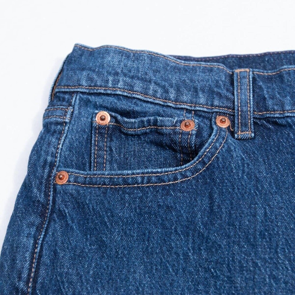 Gap Jeans Womens 10 - 30x26 Cheeky Straight Hi Rise Button Fly Dark Blue Wash - Picture 5 of 10